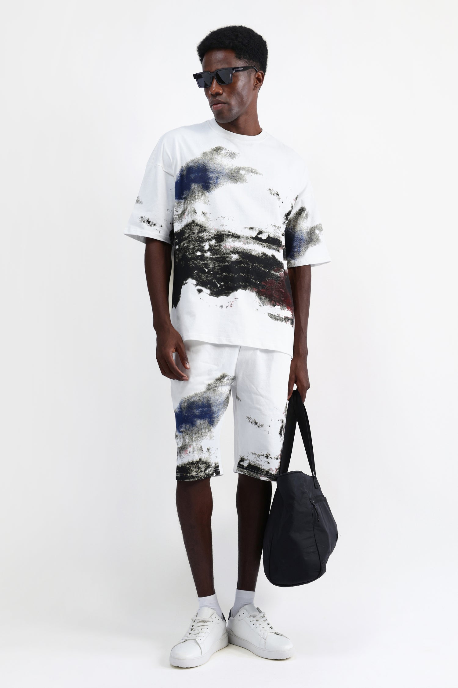 ABSTRACT PRINT OVERSIZED T-SHIRT