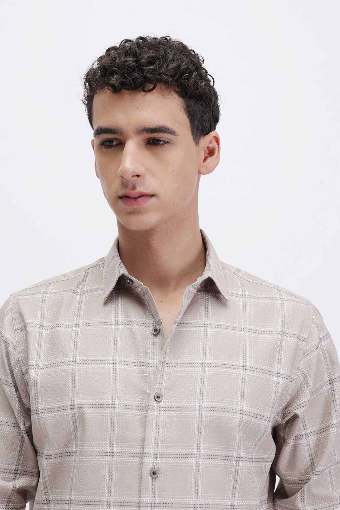 SLIM FIT CHECKERED SHIRT