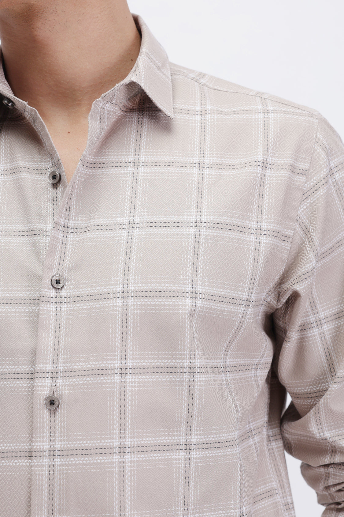 SLIM FIT CHECKERED SHIRT