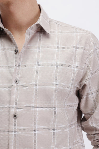 SLIM FIT CHECKERED SHIRT