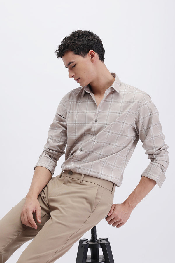 SLIM FIT CHECKERED SHIRT
