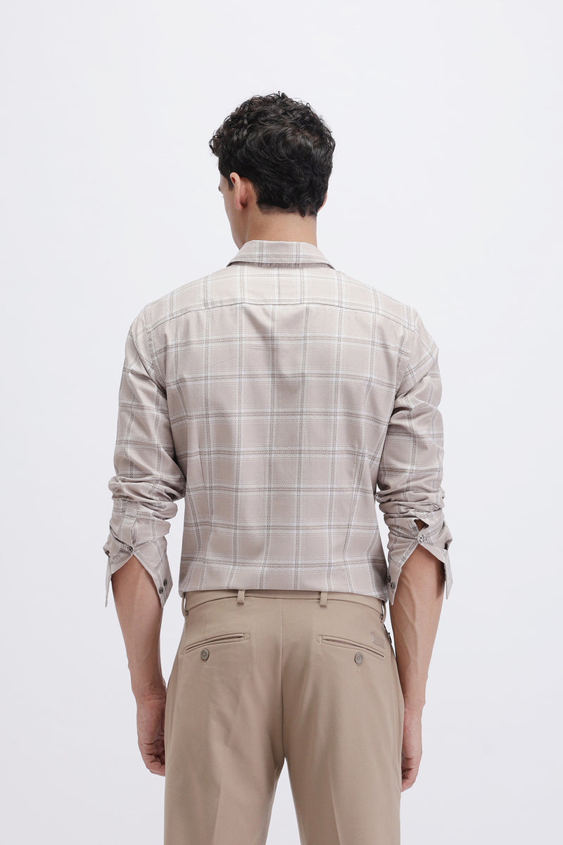 SLIM FIT CHECKERED SHIRT
