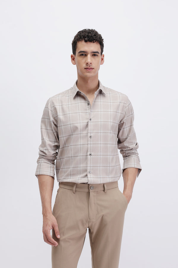 SLIM FIT CHECKERED SHIRT