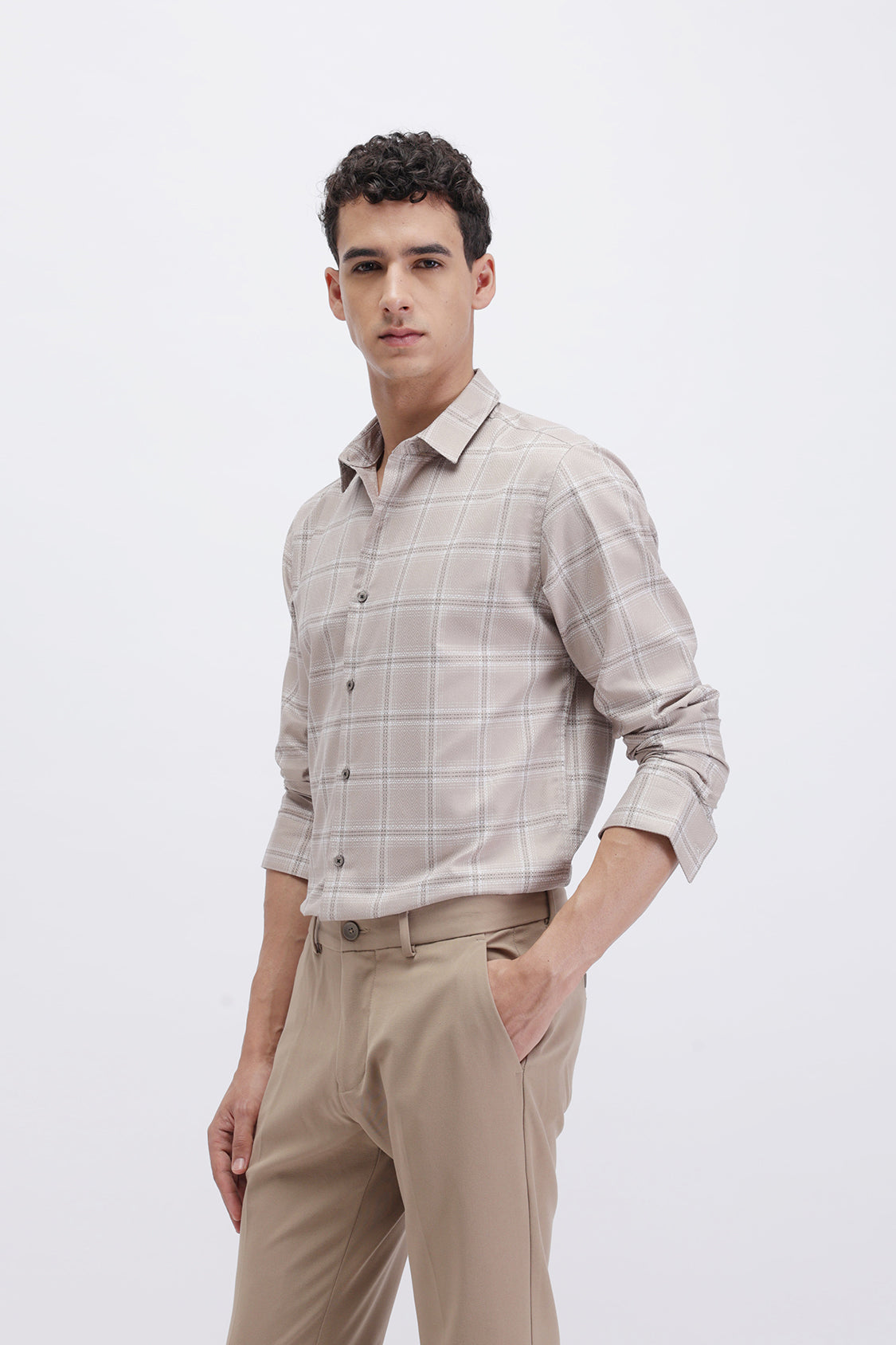 SLIM FIT CHECKERED SHIRT