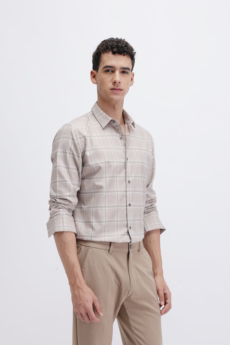 SLIM FIT CHECKERED SHIRT