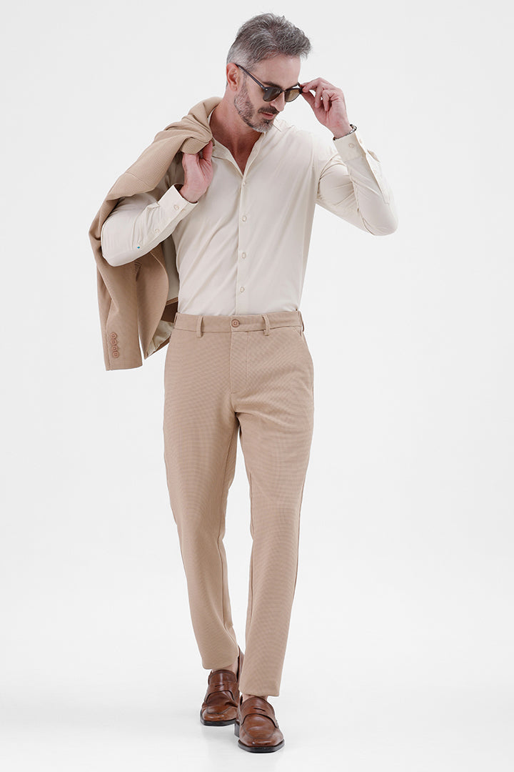 BEIGE STRETCH TROUSER