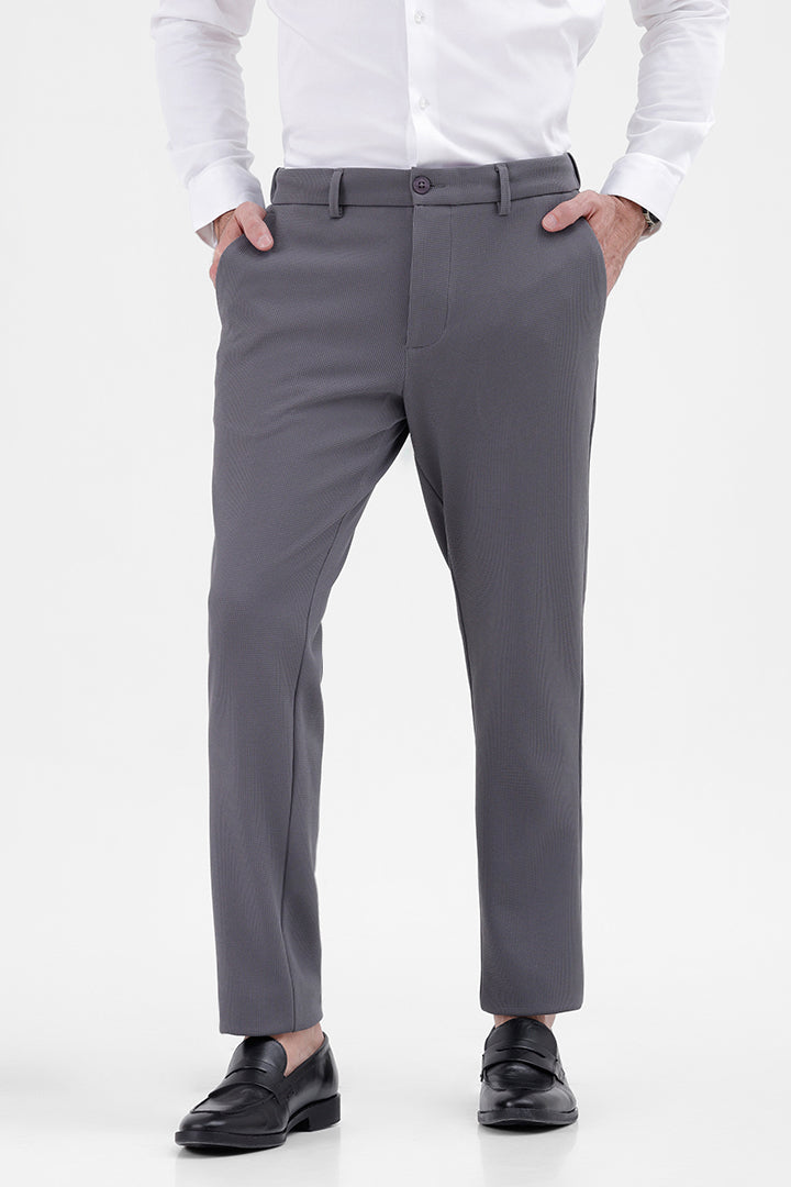 STEEL GREY  STRETCH TROUSER