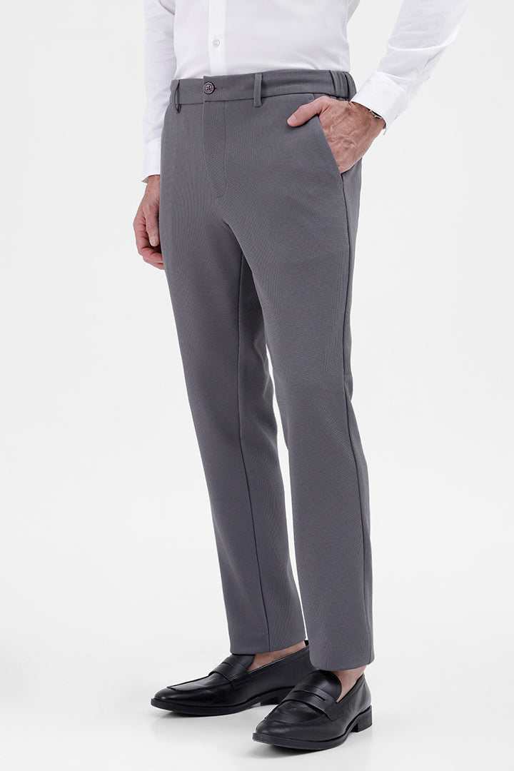 STEEL GREY  STRETCH TROUSER