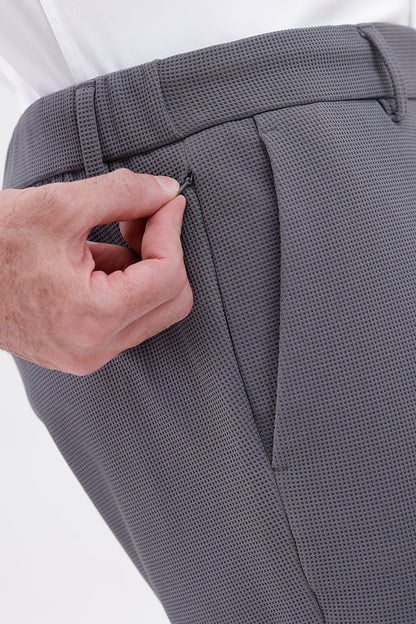 STEEL GREY  STRETCH TROUSER