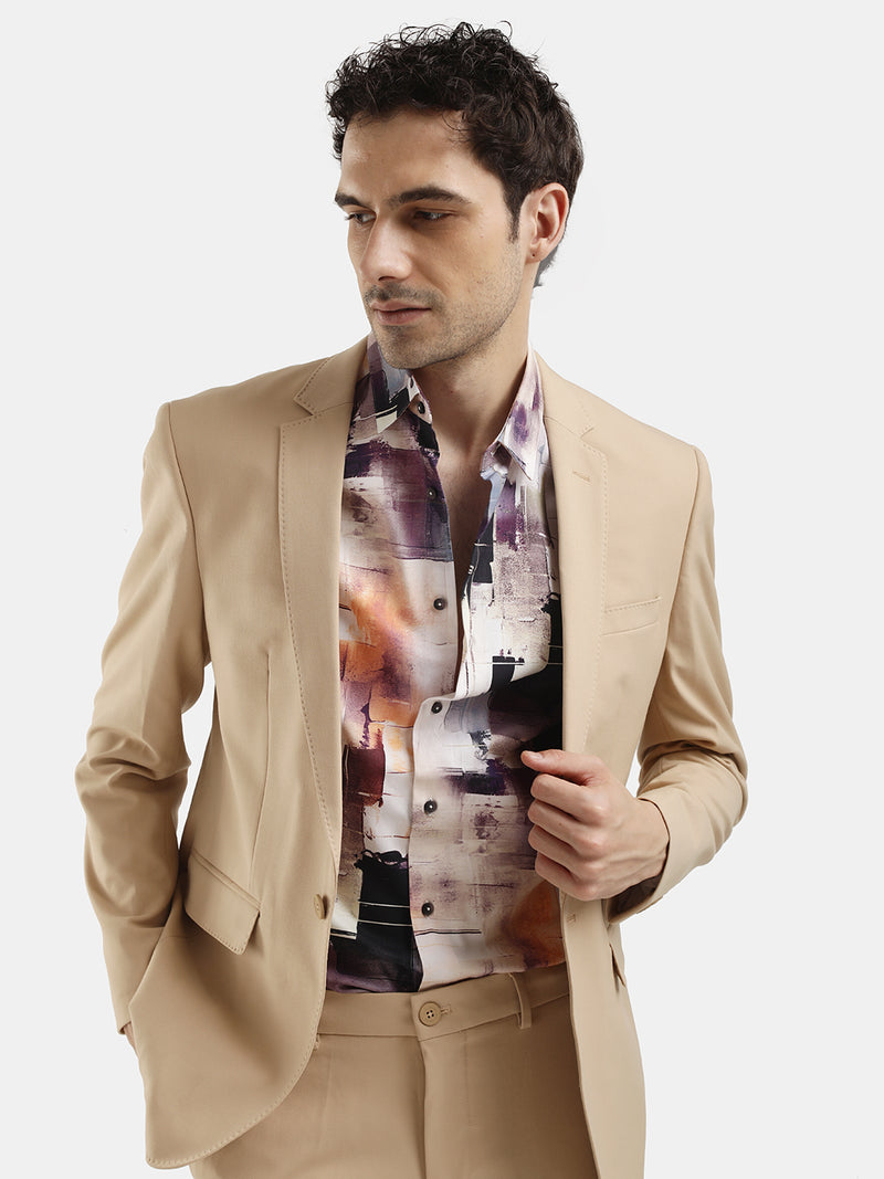 ABSTRACT PRINT SHORT SLEEVES SHIRT