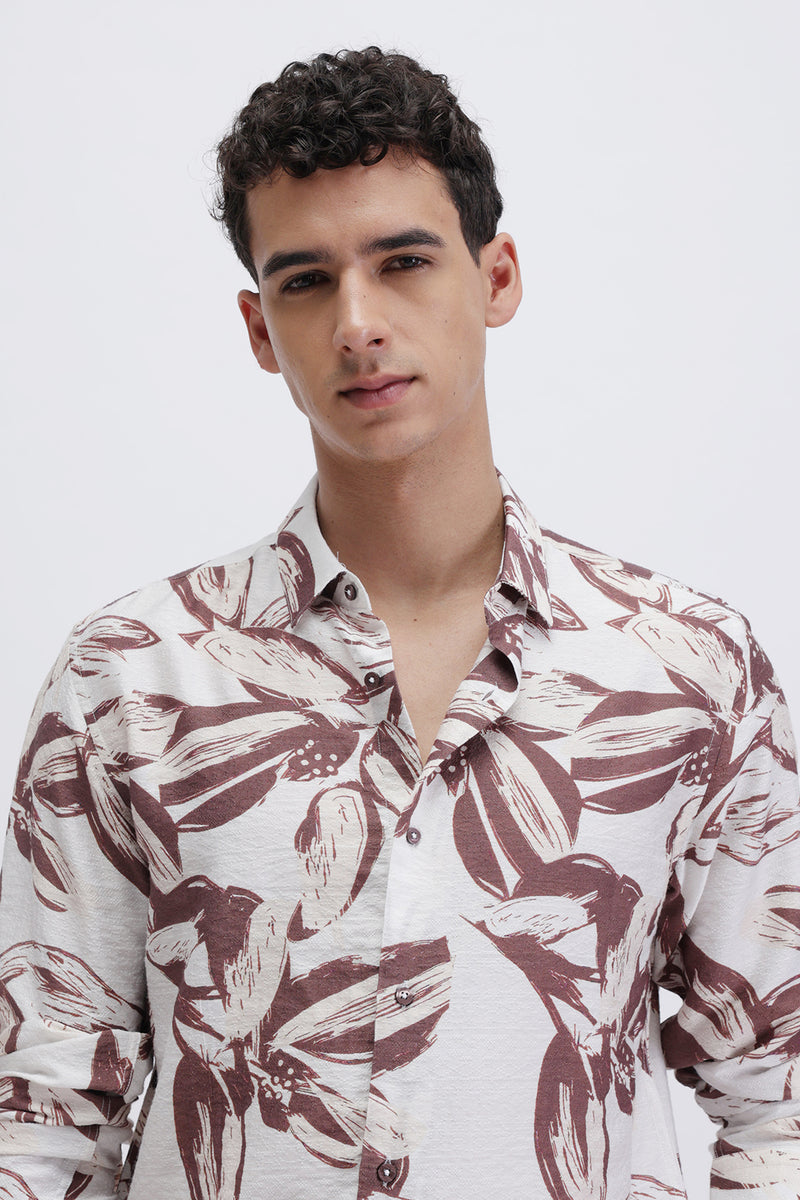FLORAL PRINTED SLIM FIT SHIRT