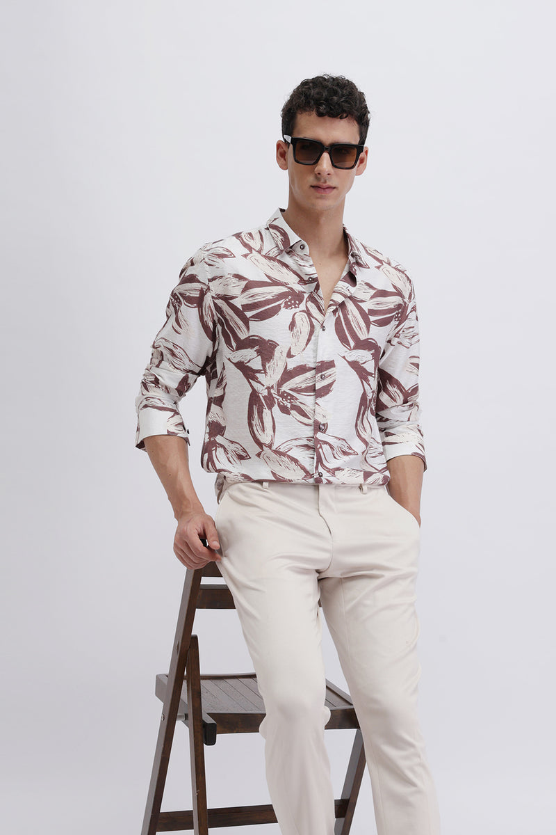 FLORAL PRINTED SLIM FIT SHIRT