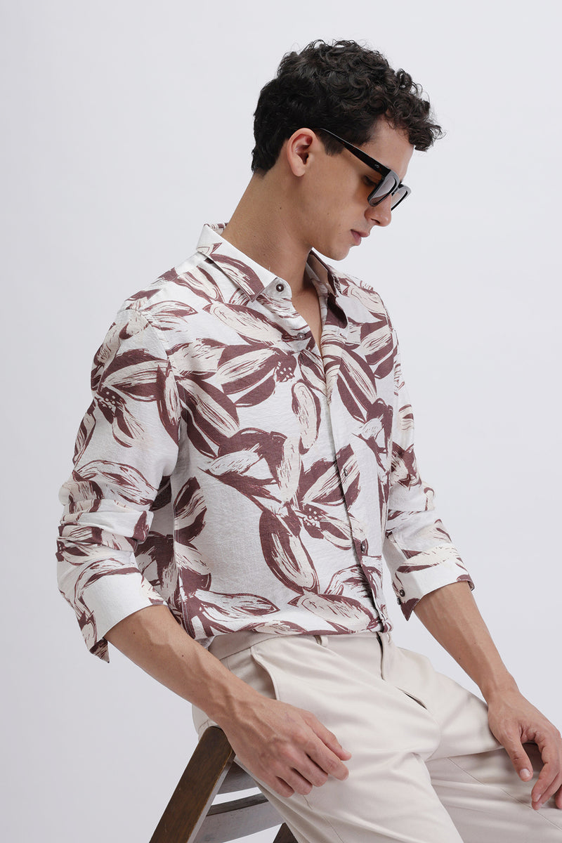FLORAL PRINTED SLIM FIT SHIRT