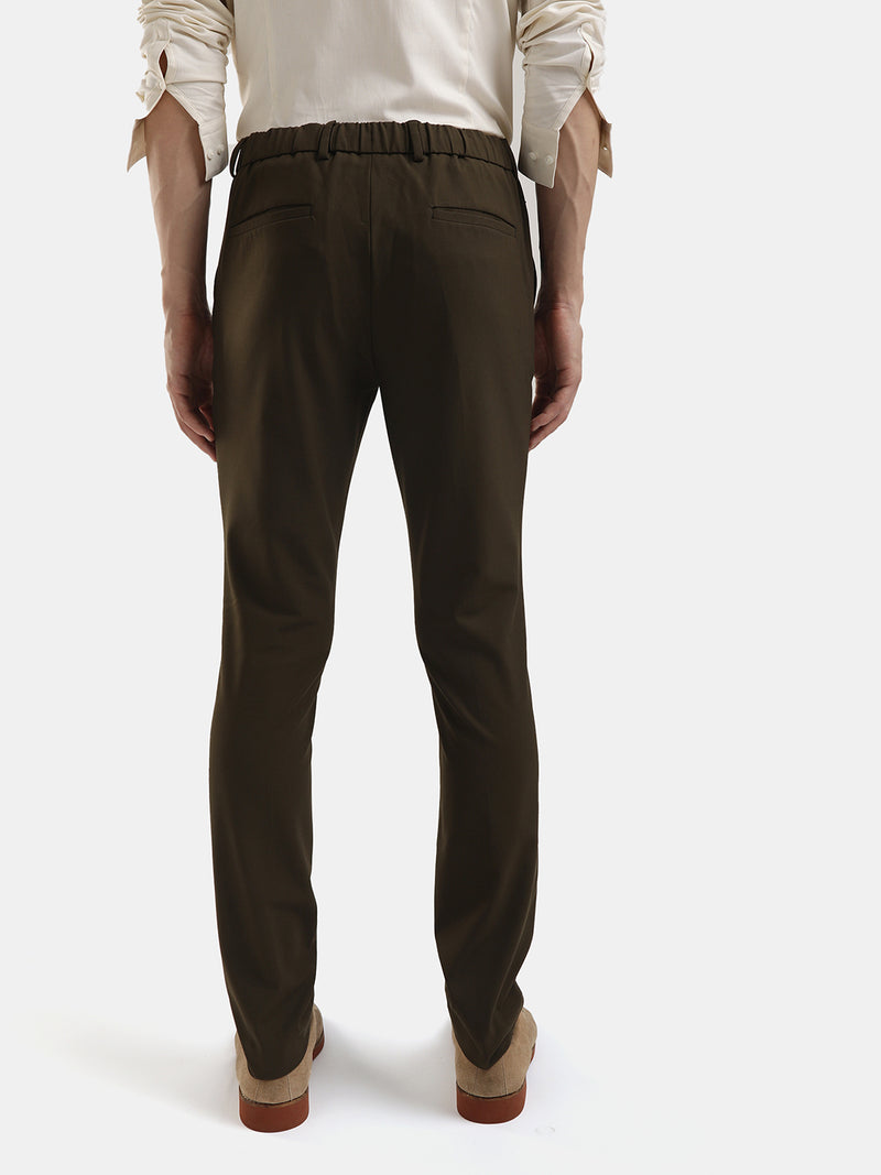 4-WAY TUTOR OLIVE STRETCH TROUSERS