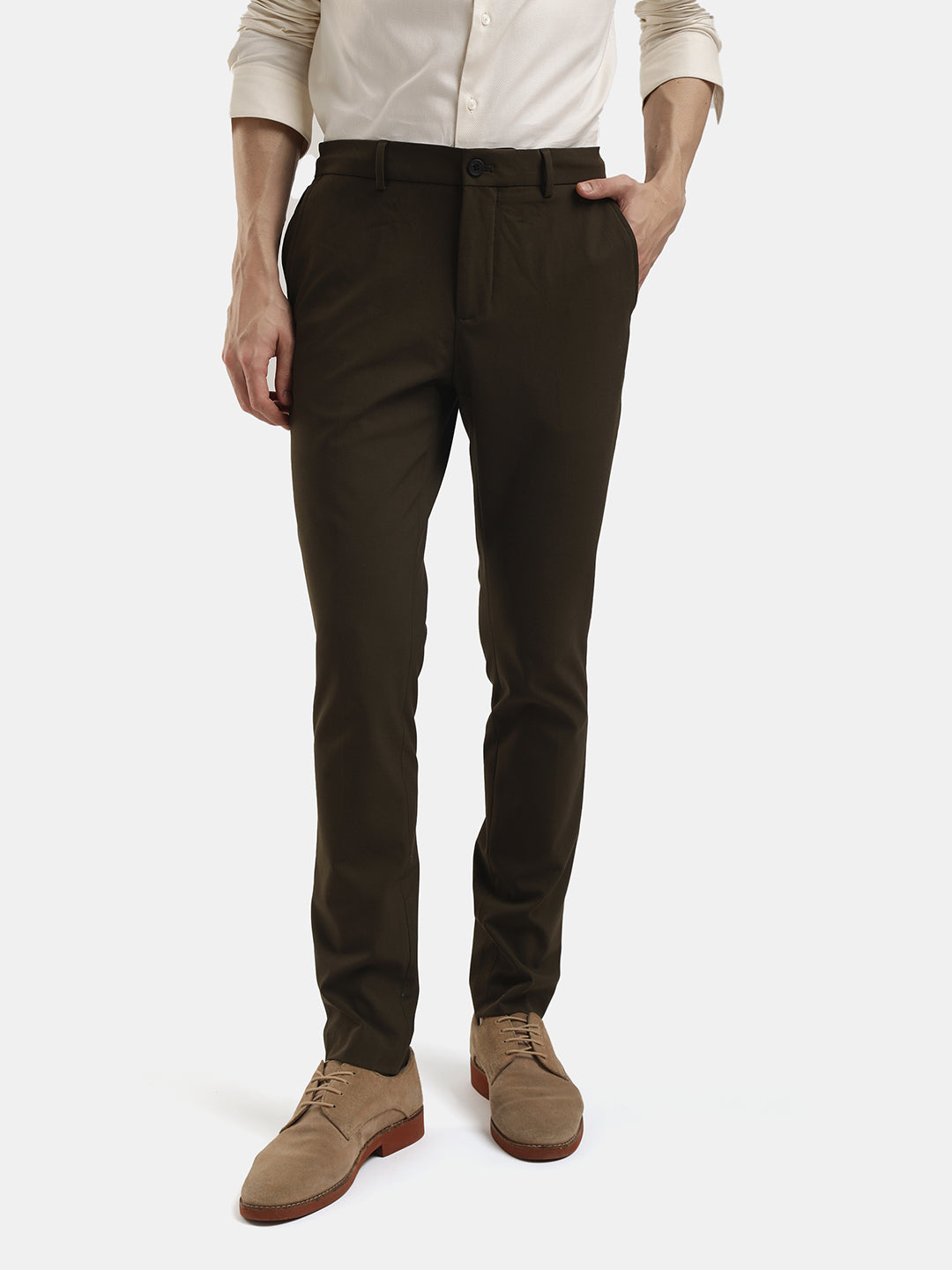 4-WAY TUTOR OLIVE STRETCH TROUSERS