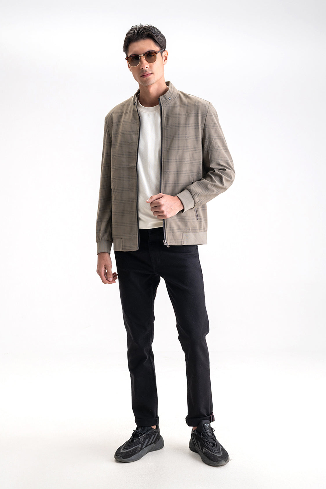 CHECKED MONOGRAM PRINTED JACKET