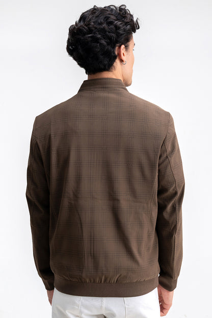 CHECKED MONOGRAM PRINTED JACKET