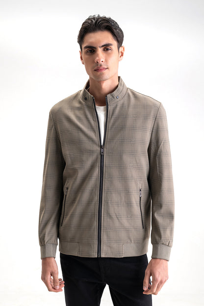 CHECKED MONOGRAM PRINTED JACKET
