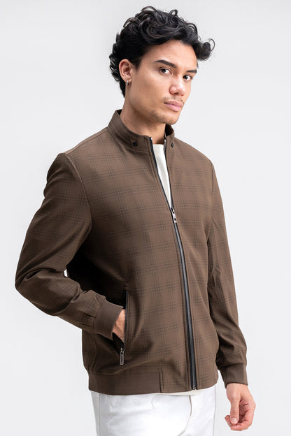 CHECKED MONOGRAM PRINTED JACKET