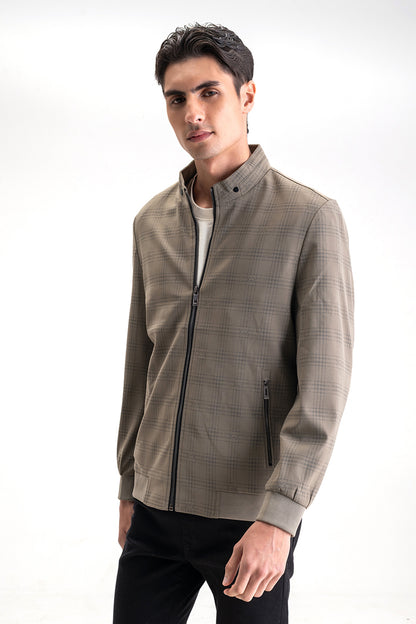 CHECKED MONOGRAM PRINTED JACKET