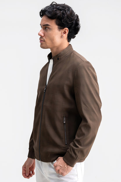 CHECKED MONOGRAM PRINTED JACKET