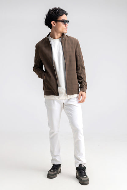 CHECKED MONOGRAM PRINTED JACKET