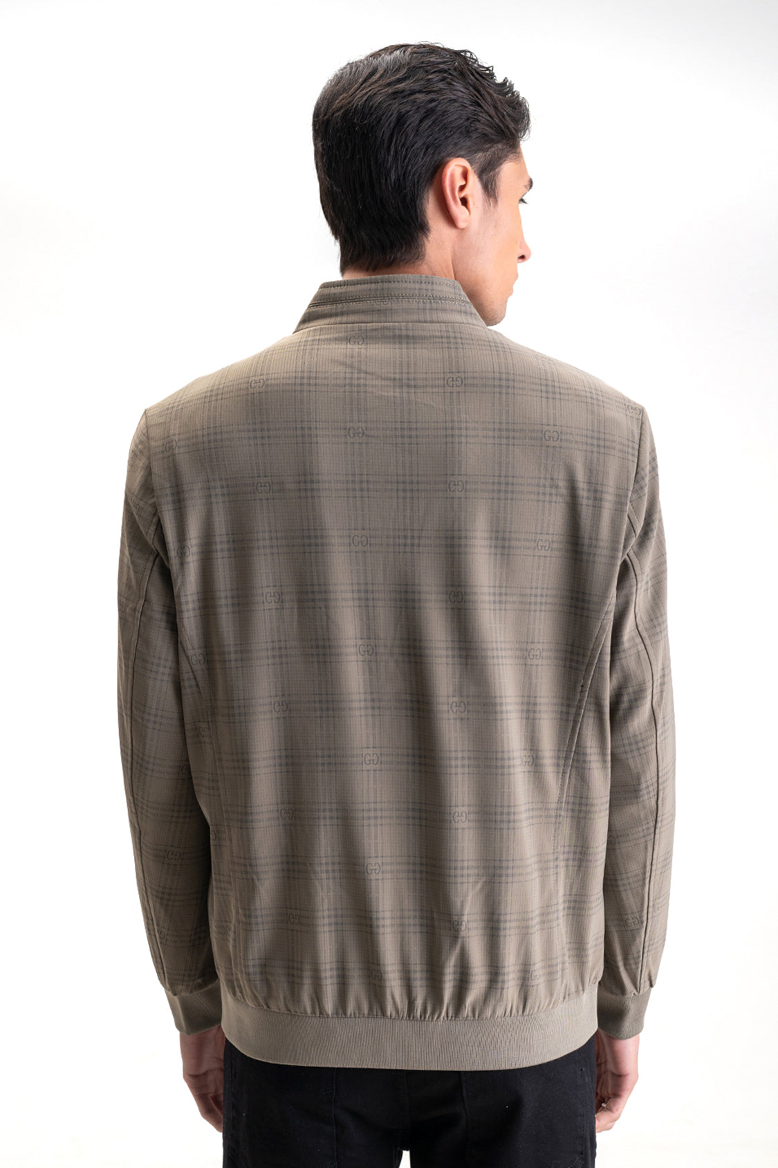 CHECKED MONOGRAM PRINTED JACKET