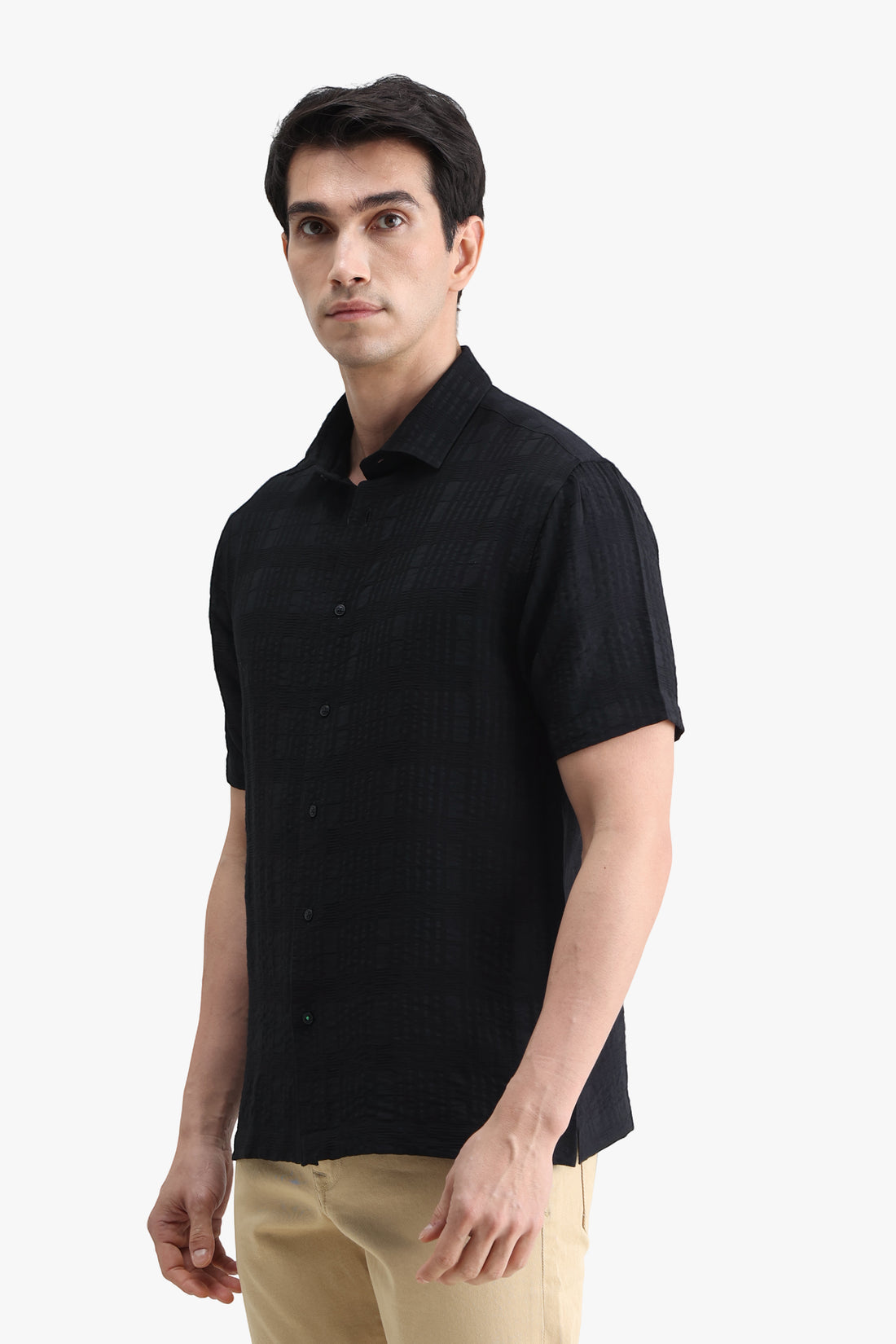 Viscose Blend Solid Shirt