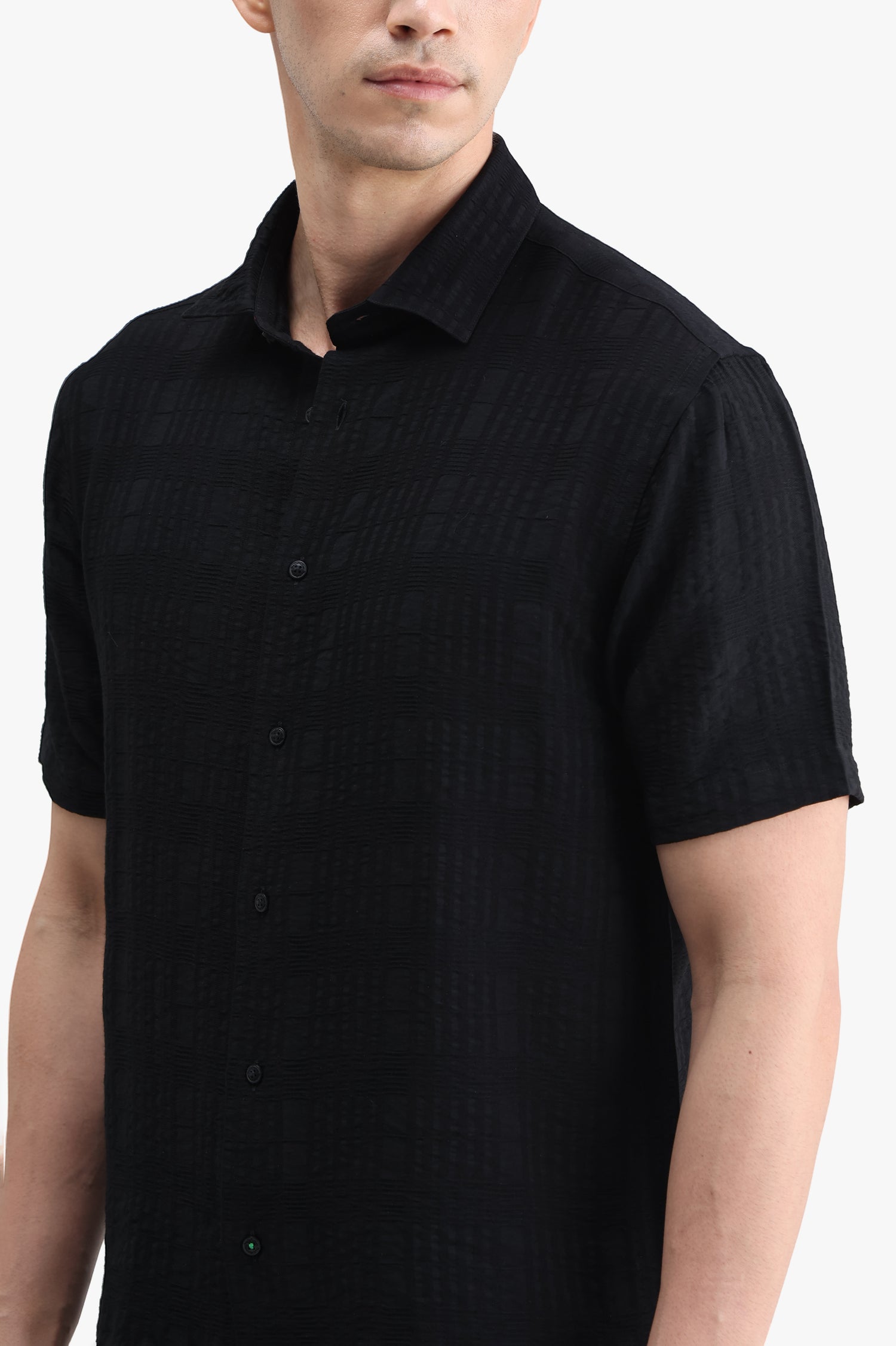 Viscose Blend Solid Shirt