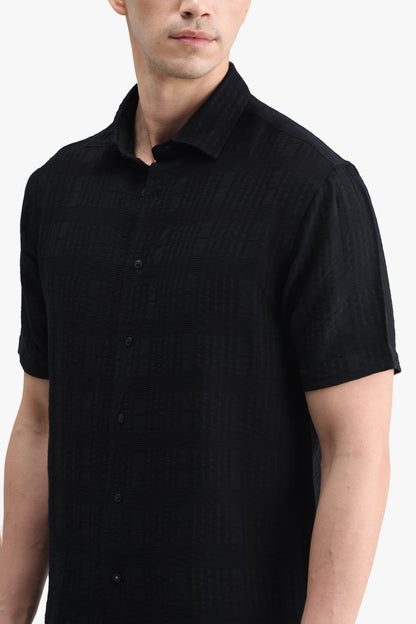 Viscose Blend Solid Shirt