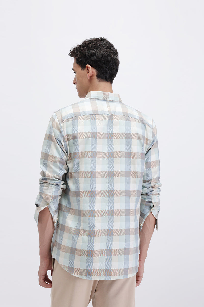 SLIM FIT CHECKERED SHIRT