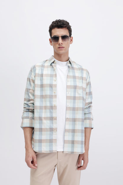 SLIM FIT CHECKERED SHIRT