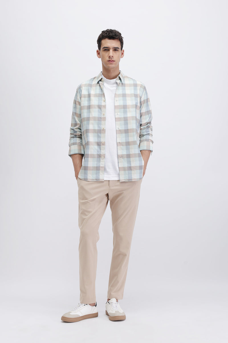 SLIM FIT CHECKERED SHIRT