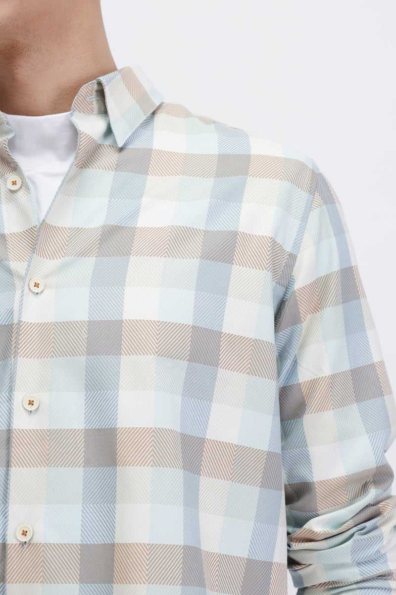 SLIM FIT CHECKERED SHIRT