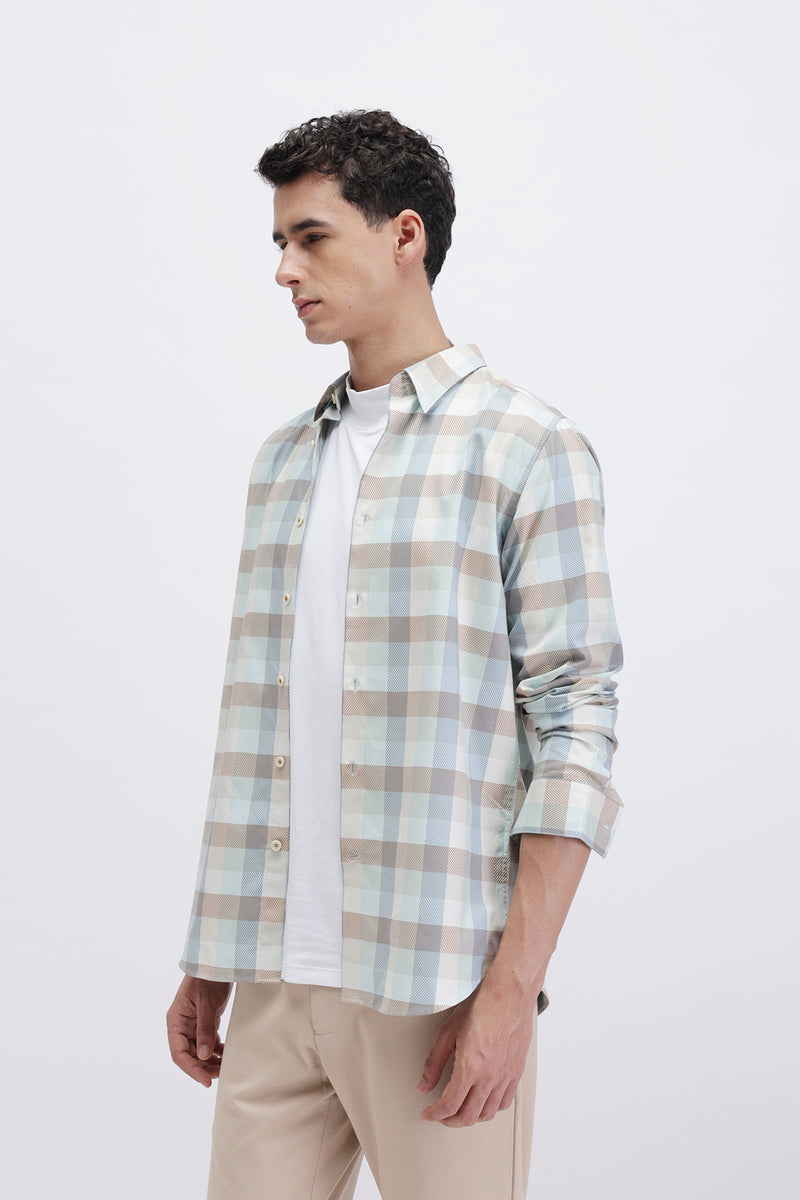SLIM FIT CHECKERED SHIRT