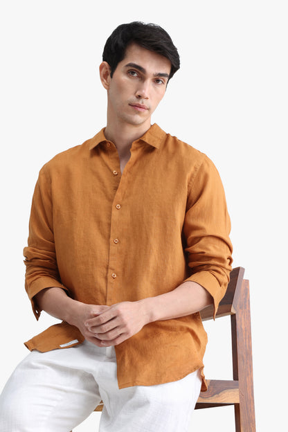 100% PURE LINEN FULL SLEEVE SHIRT
