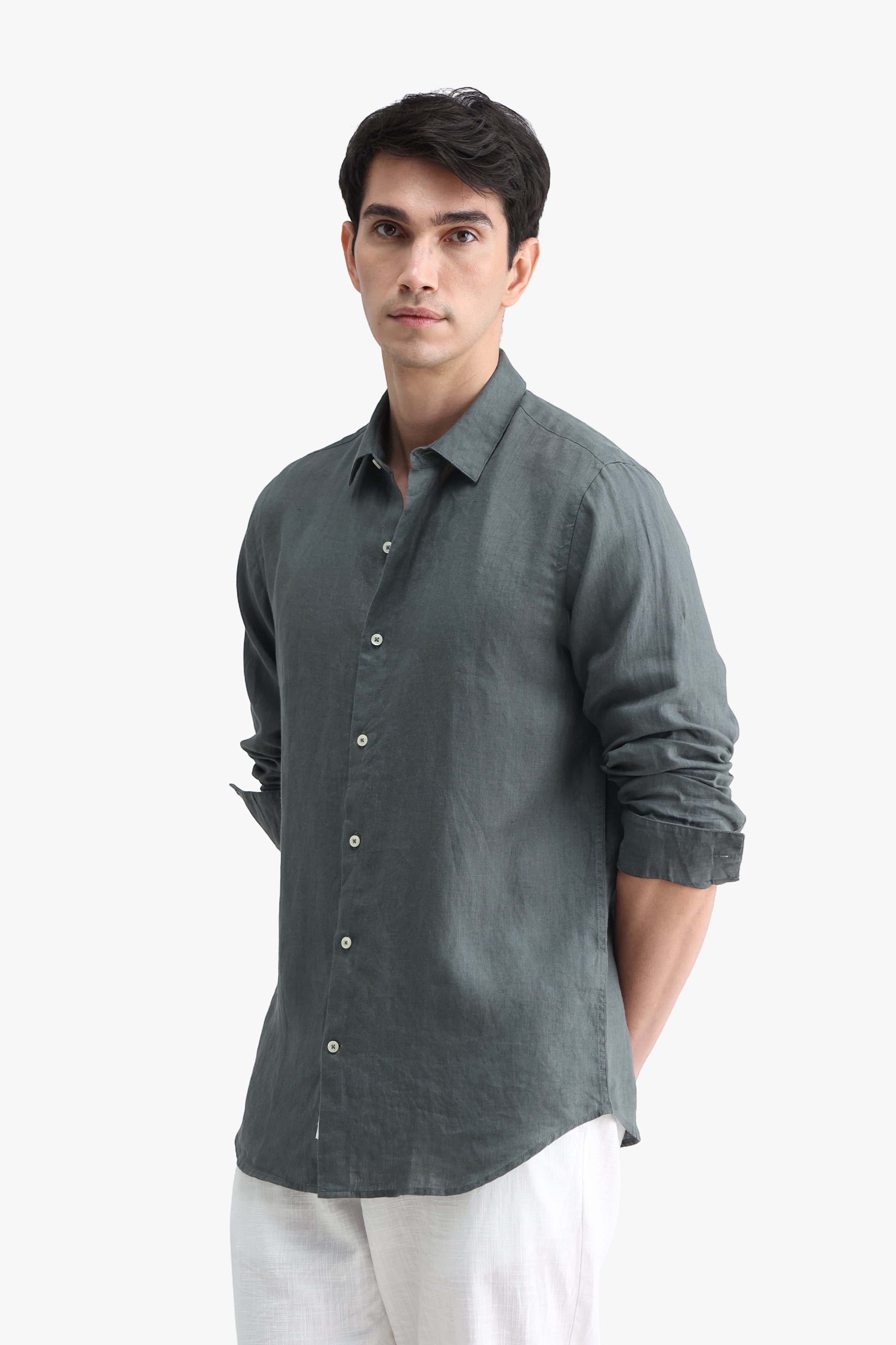 100% PURE LINEN FULL SLEEVE SHIRT