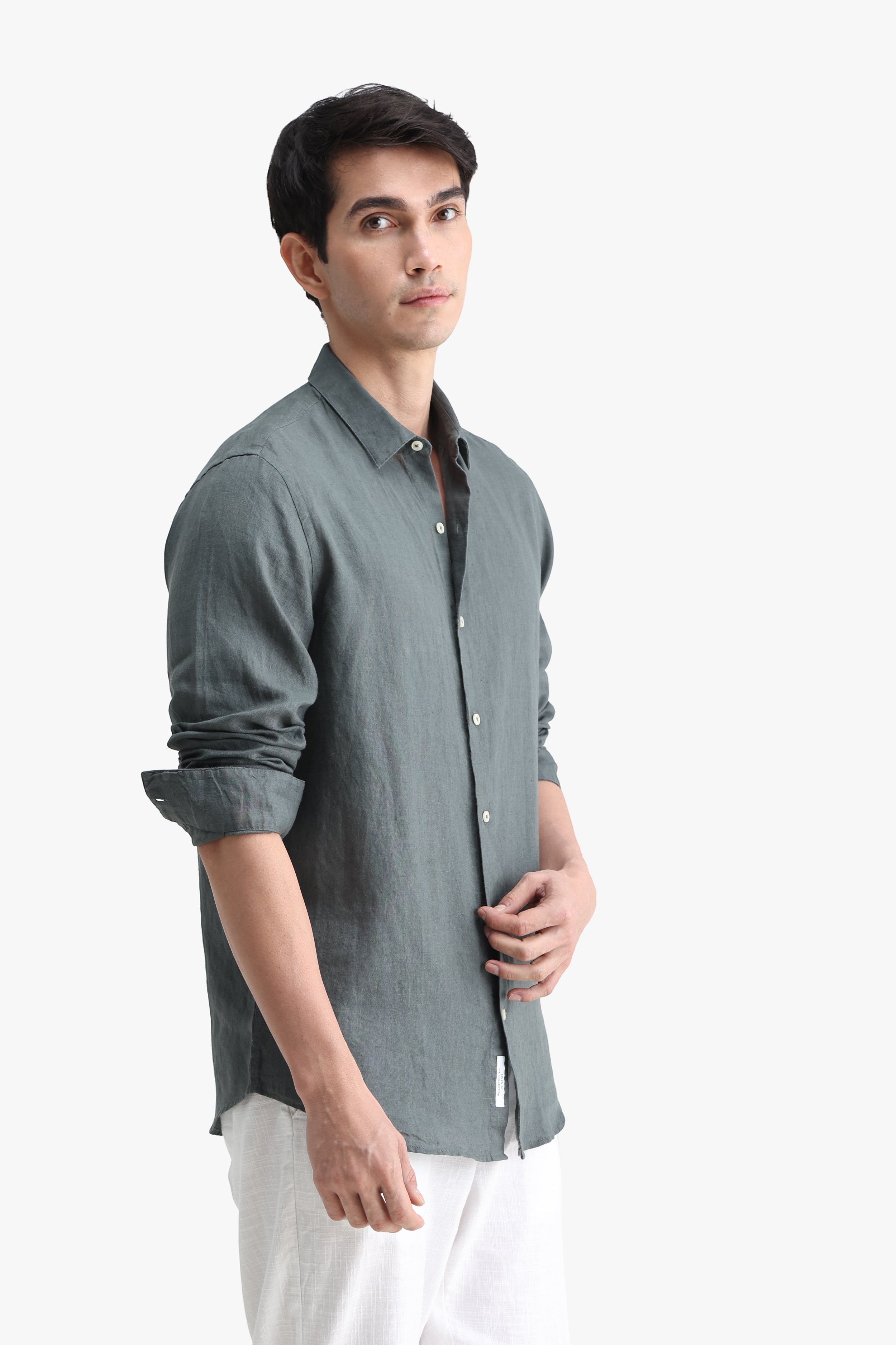 100% PURE LINEN FULL SLEEVE SHIRT