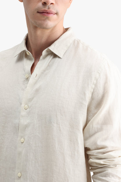 100% PURE LINEN FULL SLEEVE SHIRT