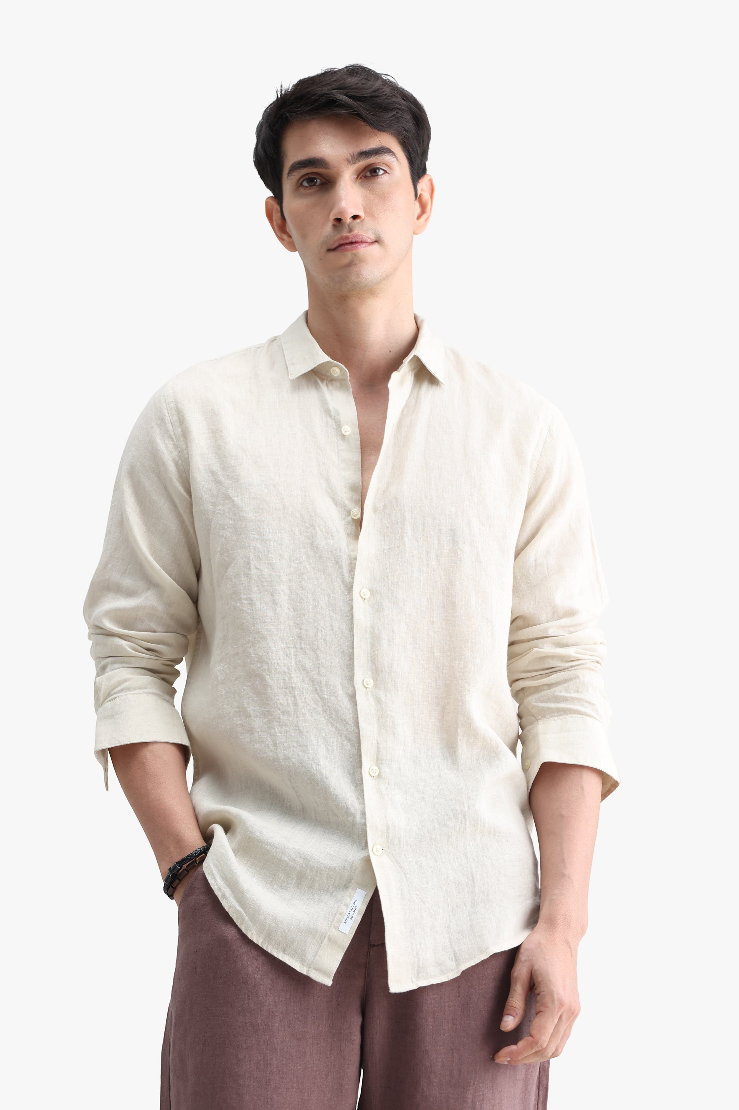 100% PURE LINEN FULL SLEEVE SHIRT