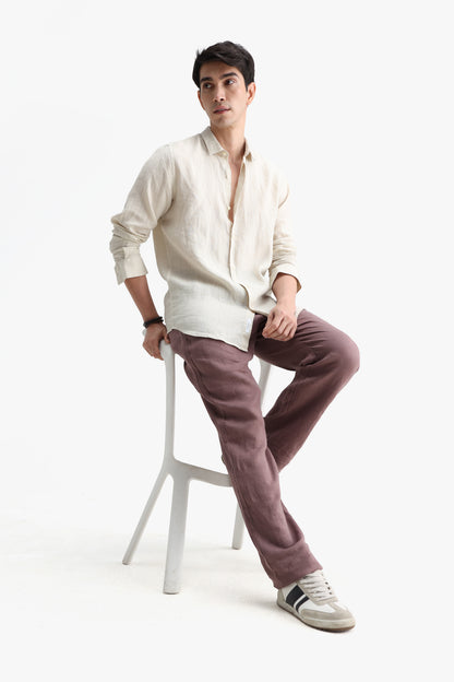 100% PURE LINEN FULL SLEEVE SHIRT