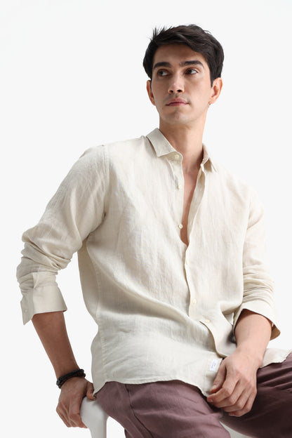 100% PURE LINEN FULL SLEEVE SHIRT