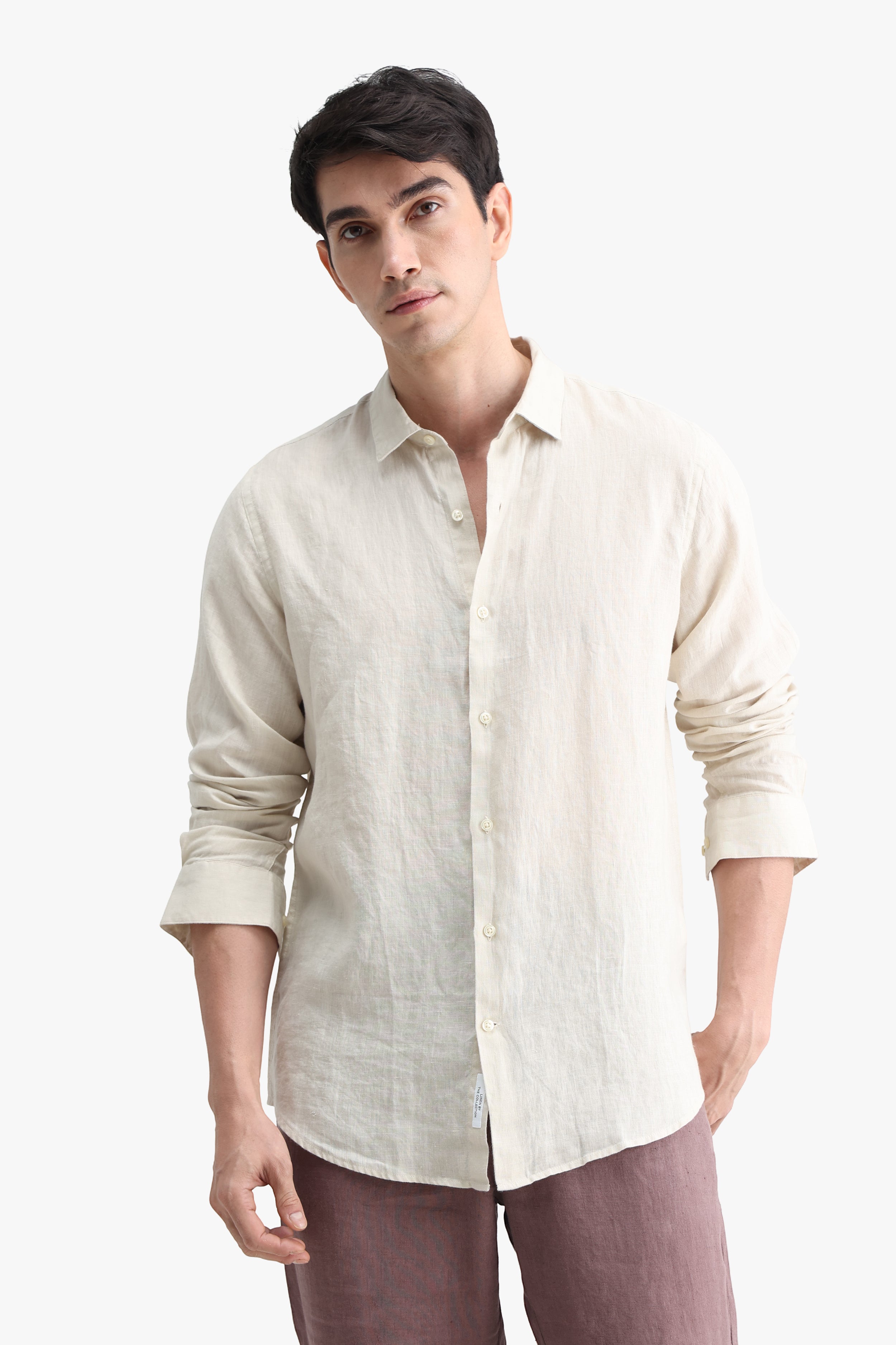 100% PURE LINEN FULL SLEEVE SHIRT