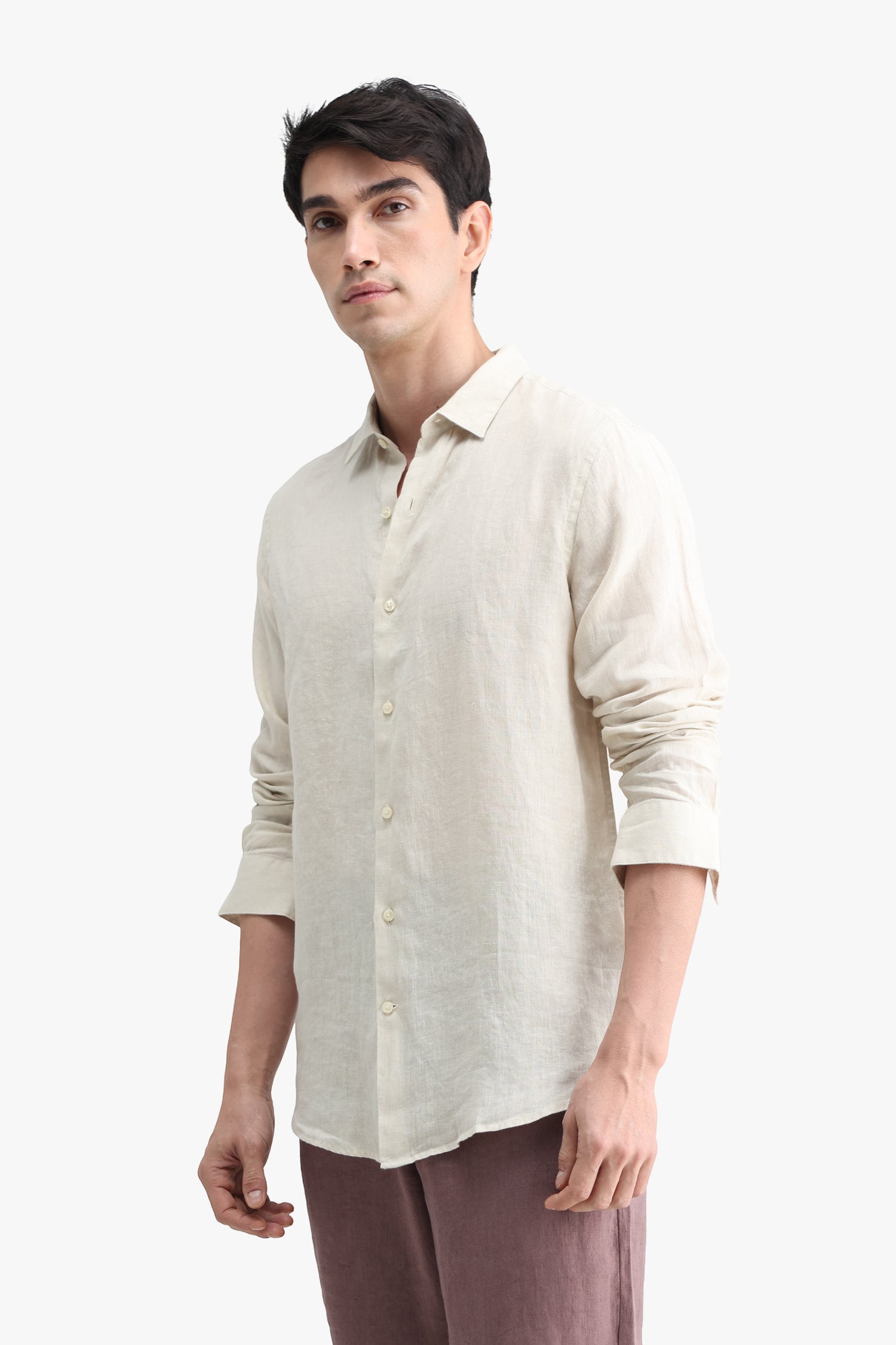 100% PURE LINEN FULL SLEEVE SHIRT