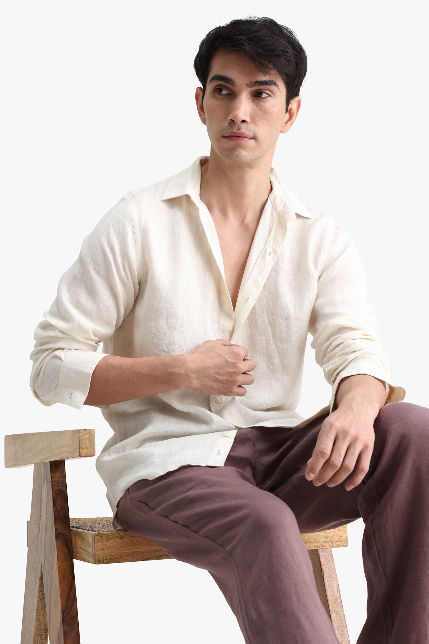 100% PURE LINEN FULL SLEEVE SHIRT