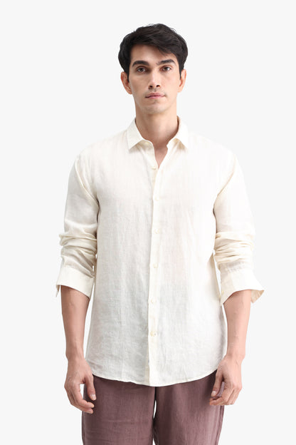 100% PURE LINEN FULL SLEEVE SHIRT