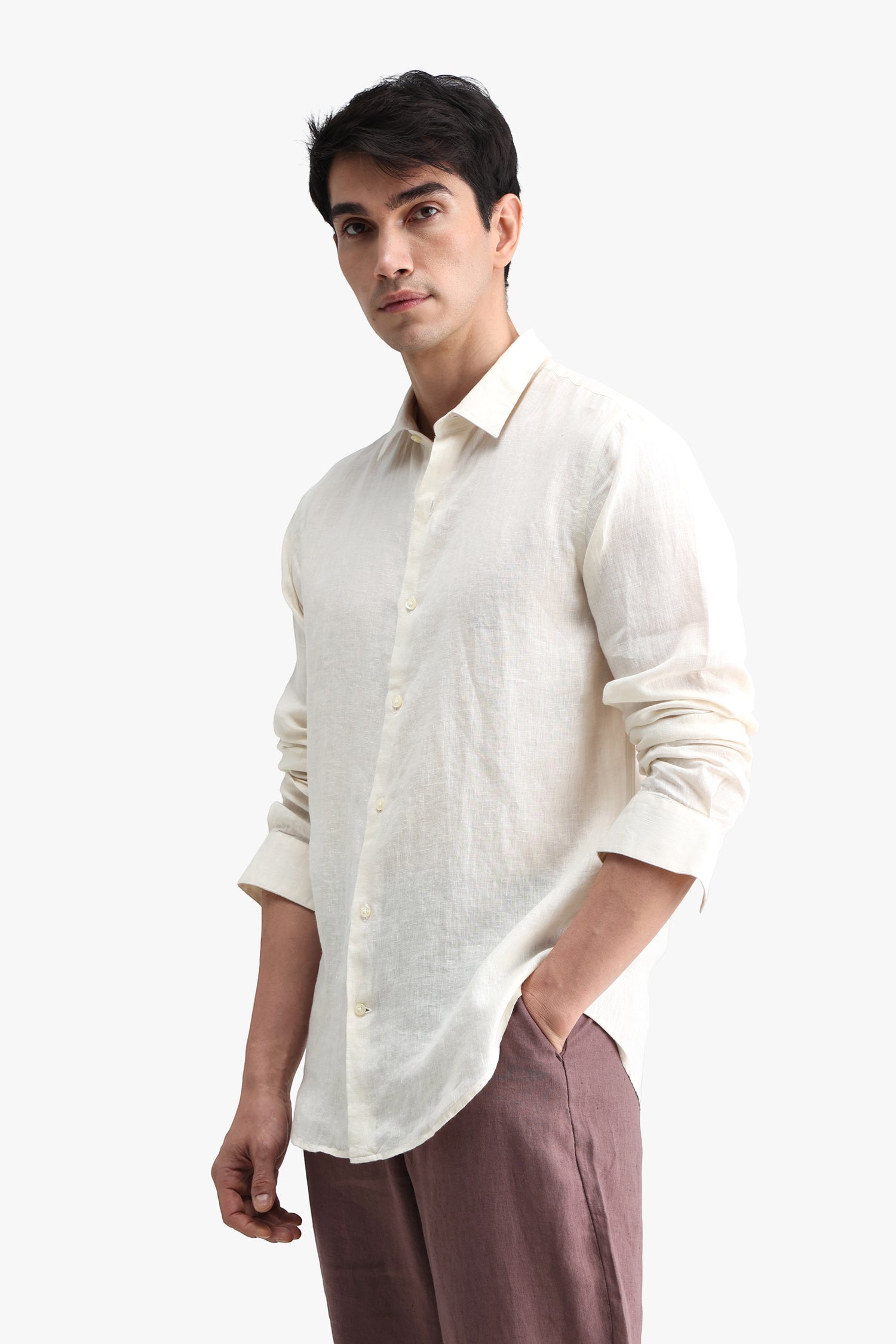 100% PURE LINEN FULL SLEEVE SHIRT