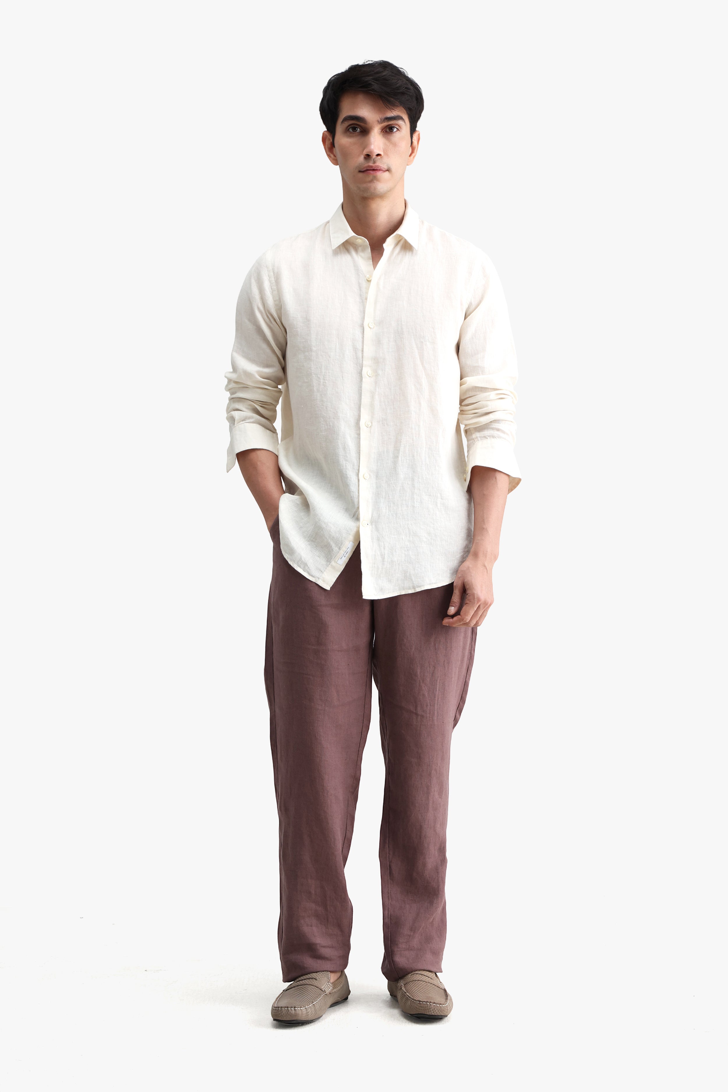 100% PURE LINEN FULL SLEEVE SHIRT
