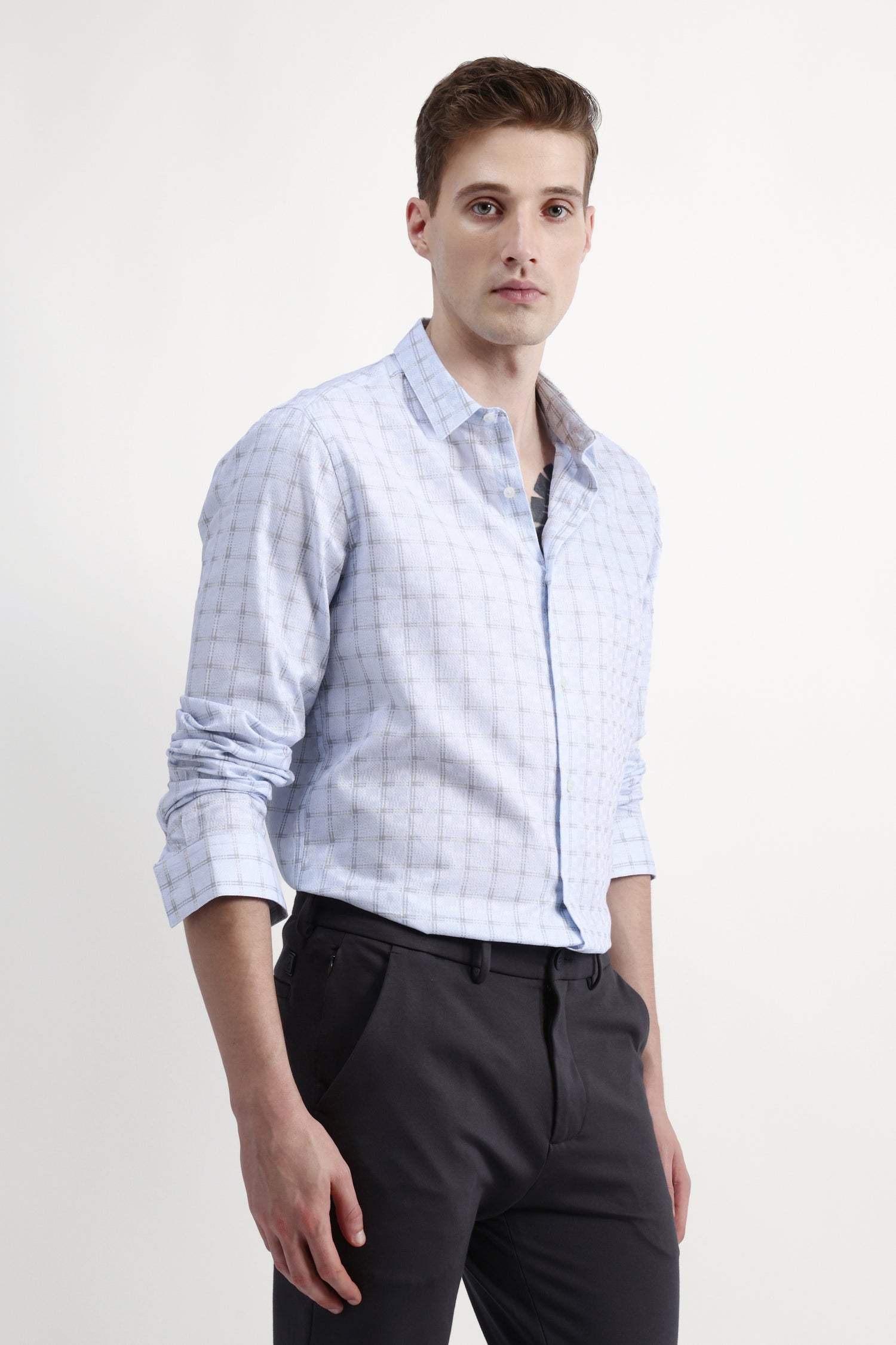 FULL SLEEVES CHECKED SHIRT