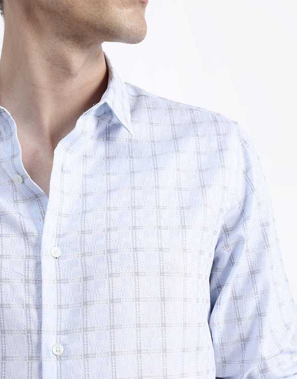 FULL SLEEVES CHECKED SHIRT